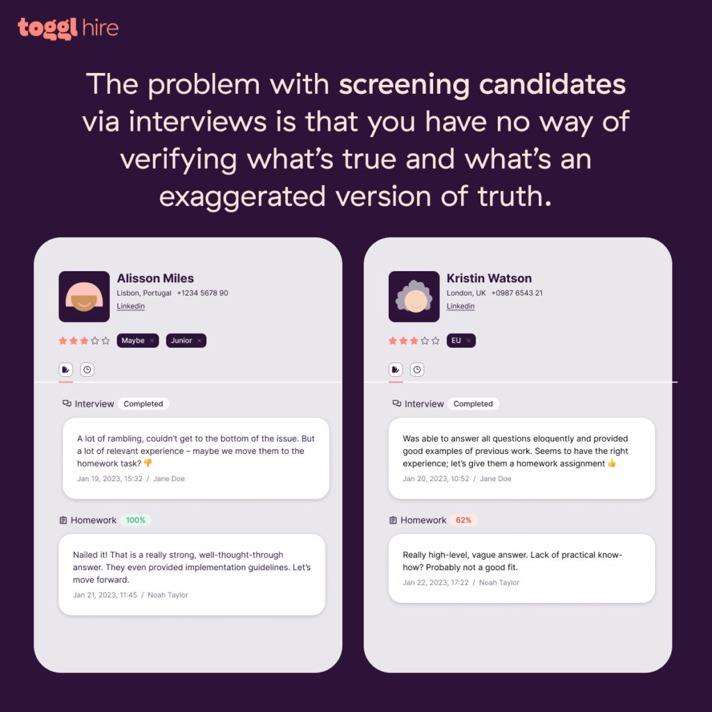 Benefits of job application homework assignments