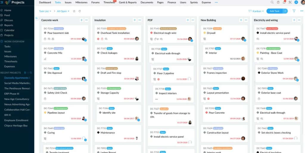 Zoho sceenshot.