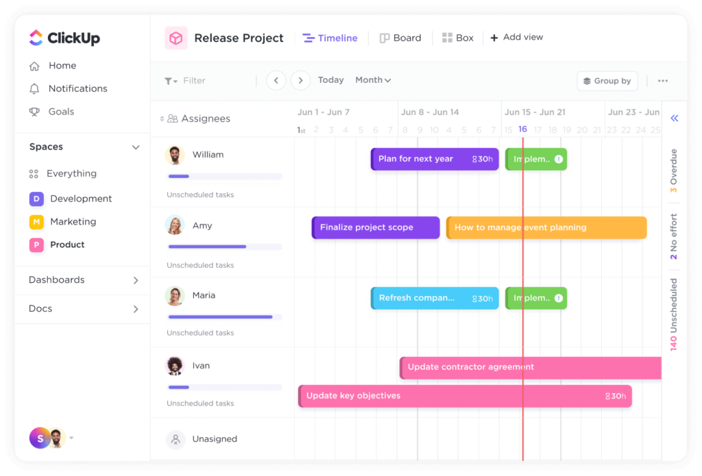 ClickUp time management