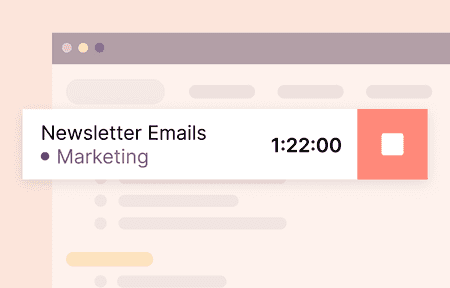 Toggl Track desktop app has a mini timer option in Window
