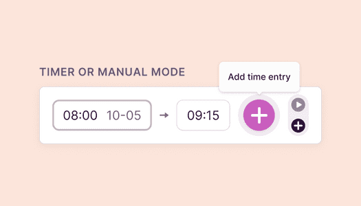 Toggl Track's manual mode for timer