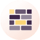 Icon of layered bricks