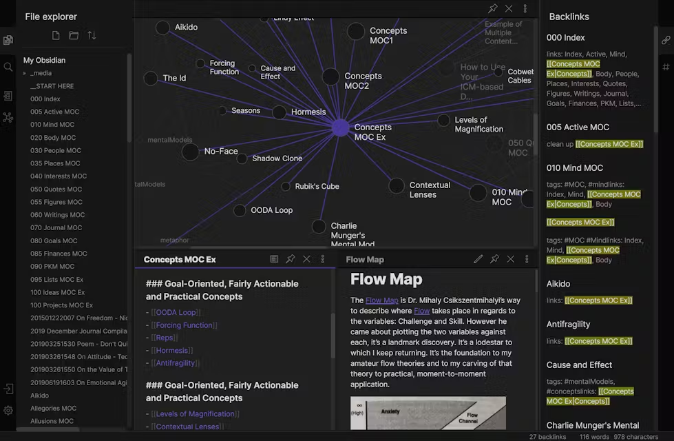 Obsidian productivity app