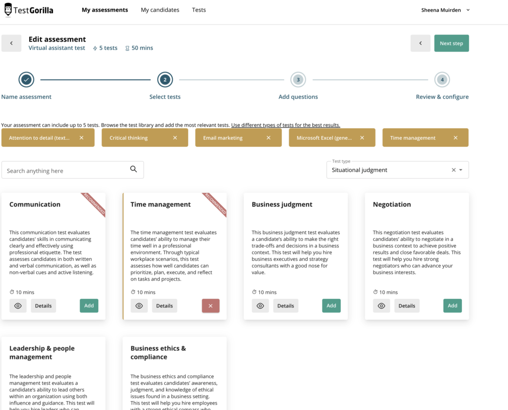TestGorilla pre-employment tests