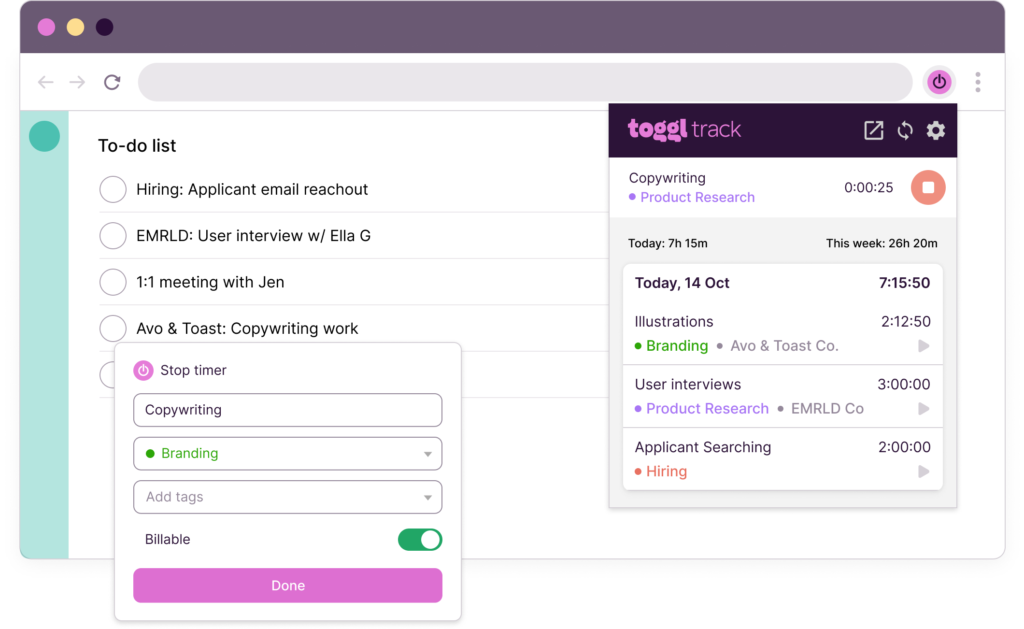 Toggl Goals In Product