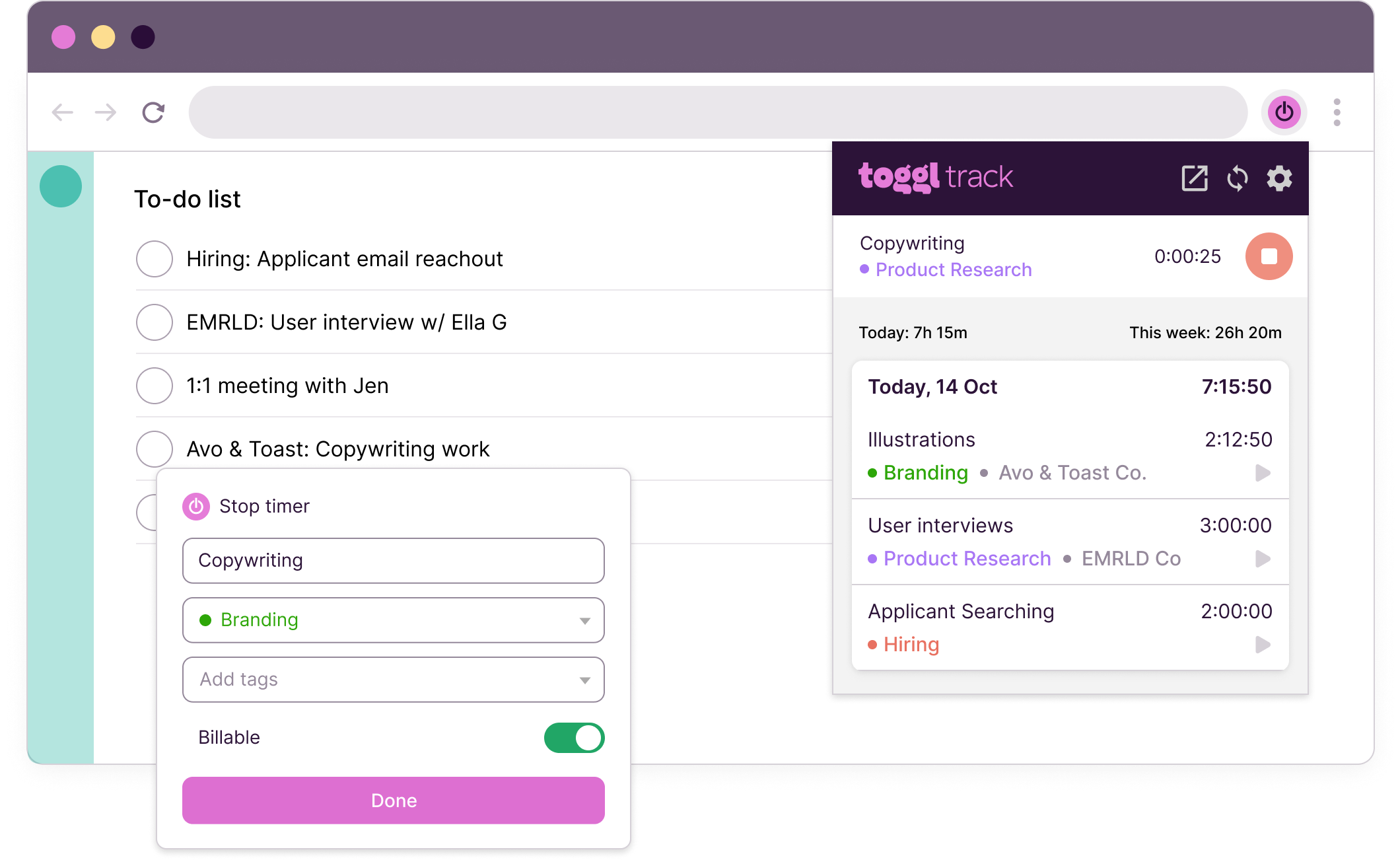 Toggl Goals In Product