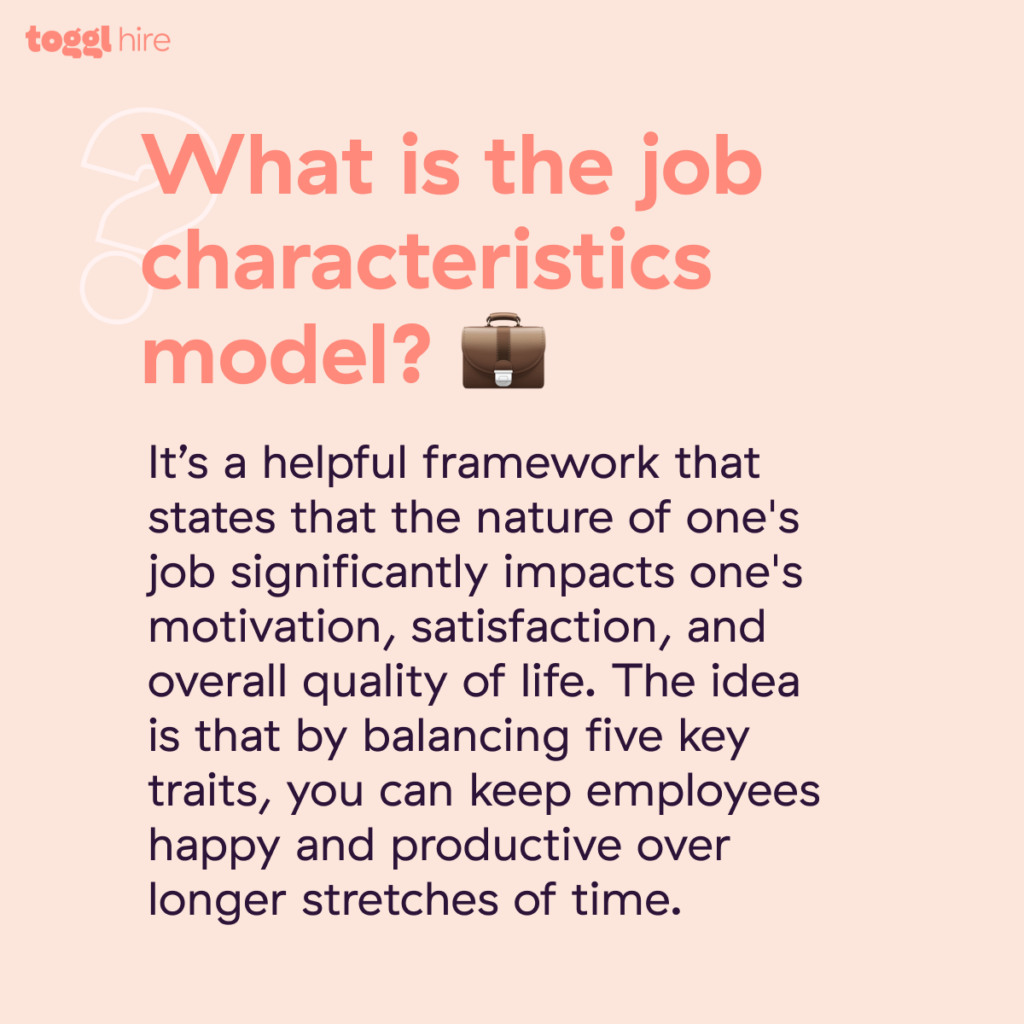 What is the job characteristics model_